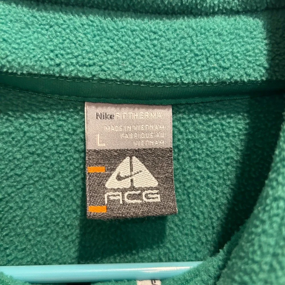 Nike ACG Womens Fleece Jacket Full Zip‎ Therma-Fit Green Outdoors Large